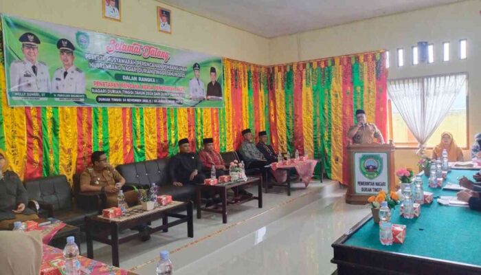 Nagari Durian Tinggi Gelar Musrenbang, Usulan Pembangunan Menguat di Semua Sektor