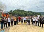 Tim Terpadu Bongkar PETI di Pelosok Solsel, Mesin Penyaring Emas Dibakar di TKP