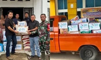 BRI Simpang Empat Gerak Cepat Bantu Korban Banjir dan Longsor di Pasbar