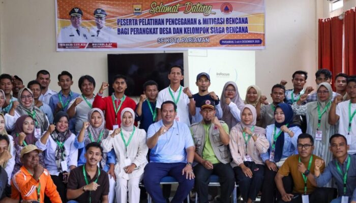 Perwakilan Perangkat Desa dan KSB di Pariaman Ikuti Pelatihan Pencegahan dan Mitigasi Bencana