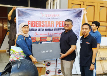 FiberStar Kerahkan Bantuan dan Internet Darurat Starlink untuk Daerah Krisis Sumatera