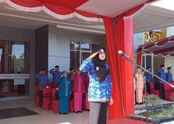 Upacara Hari Korpri ke-54 di Dharmasraya Berlangsung Khidmat, Wakil Bupati Serahkan Penghargaan kepada ASN Berprestasi