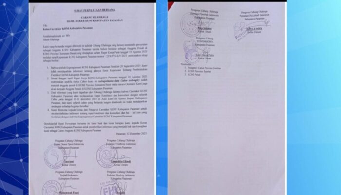 Penambahan Cabor Disambut Gembira, Caretaker KONI Pasaman Justru Jadi Sumber Polemik