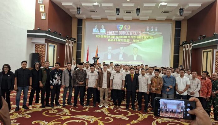 Pengurus KONI Pessel 2025–2029 Resmi Dilantik, Pemerintah Daerah Dorong Lompatan Prestasi Olahraga