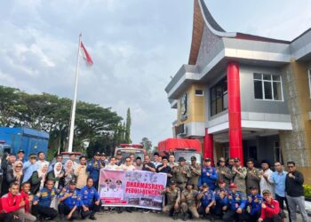 55 Relawan Dharmasraya Peduli Bencana Dilepas Sekda, Siap Bantu Pemulihan Pascabencana di Sumbar