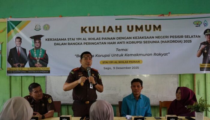 Kejari Pessel Gelar Kuliah Umum Hakordia 2025 di STAI YPI Al Ikhlas, Mahasiswa Didorong Jadi Agen Antikorupsi