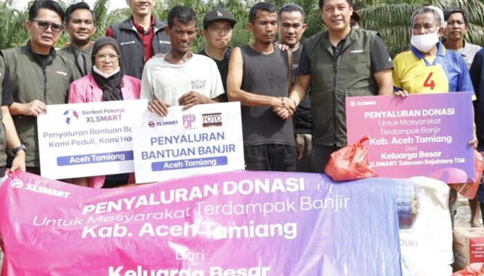 FJPI Sumut dan XLSMART Salurkan Bantuan ke Aceh Tamiang