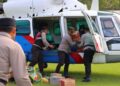 Helikopter Polri Mendarat di Pessel, Bawa Bantuan Logistik untuk Korban Banjir dan Longsor