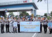 Satlantas Polres Bengkalis Sosialisasi Ops Keselamatan LK 2026 di Exit Tol Balairaja