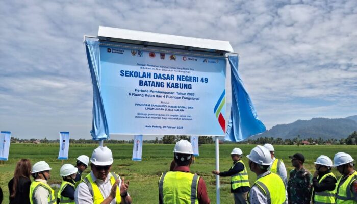 Hancur Diterjang Banjir, Pembangunan SDN 49 Batang Kabung Koto Tangah Dimulai