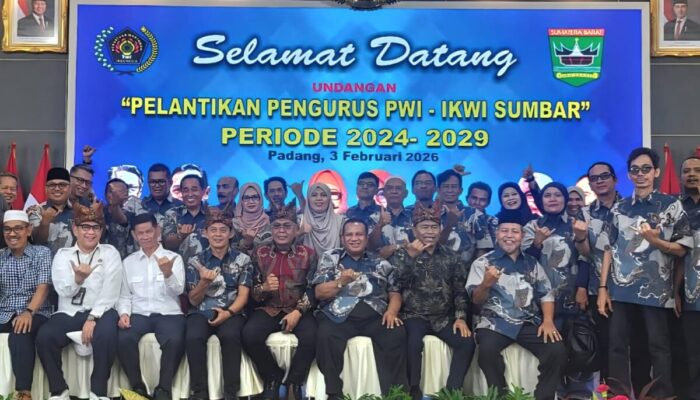 Sempat Tertunda 1 Tahun Lebih, Pengurus PWI Sumbar Periode 2024 – 2029 Dilantik