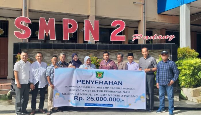 Alumni Lintas Angkatan Bersatu Dukung Pembangunan Musala SMPN 2 Padang